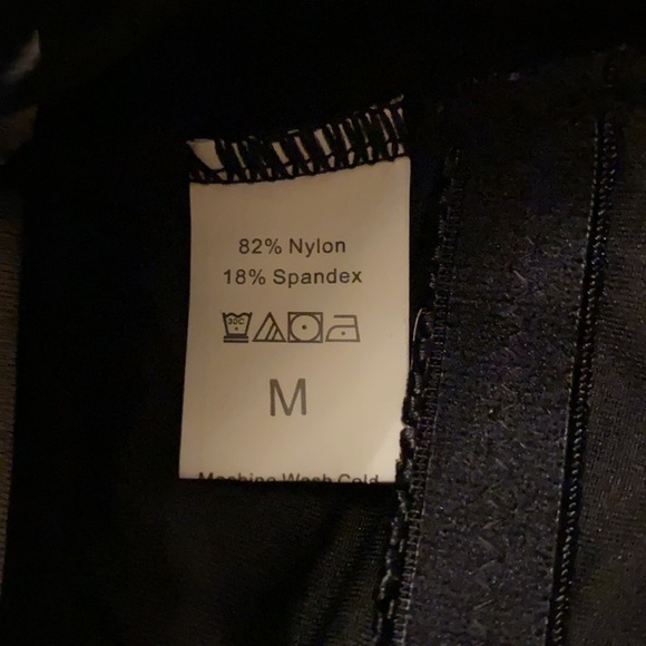 New Black Cross Over One Piece Swimsuit Size Medium - Picture 7 of 8